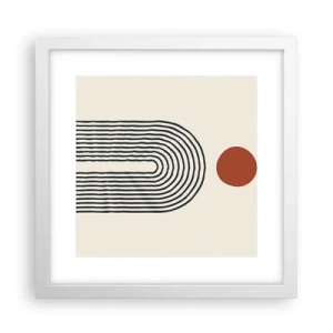Affisch i vit ram - Formernas och färgernas magnetism - 30x30 cm