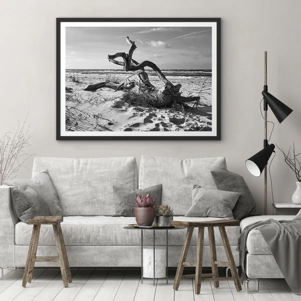 Affisch i svart ram - Havets skulptur - 70x50 cm
