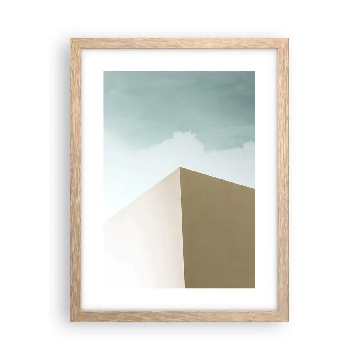 Affisch i ram av ljusek - Geometri av en solig sommar - 30x40 cm