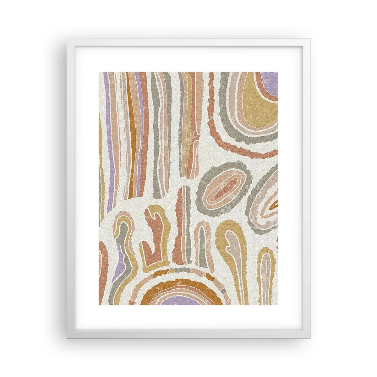 Affisch i vit ram - Färgglada tvärsnitt - 40x50 cm