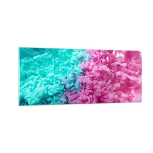 Glastavla - Bild på glas - Avgörande möte - 100x40 cm