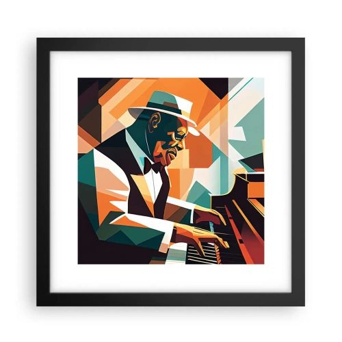 Affisch i svart ram - Allt som är jazz - 30x30 cm