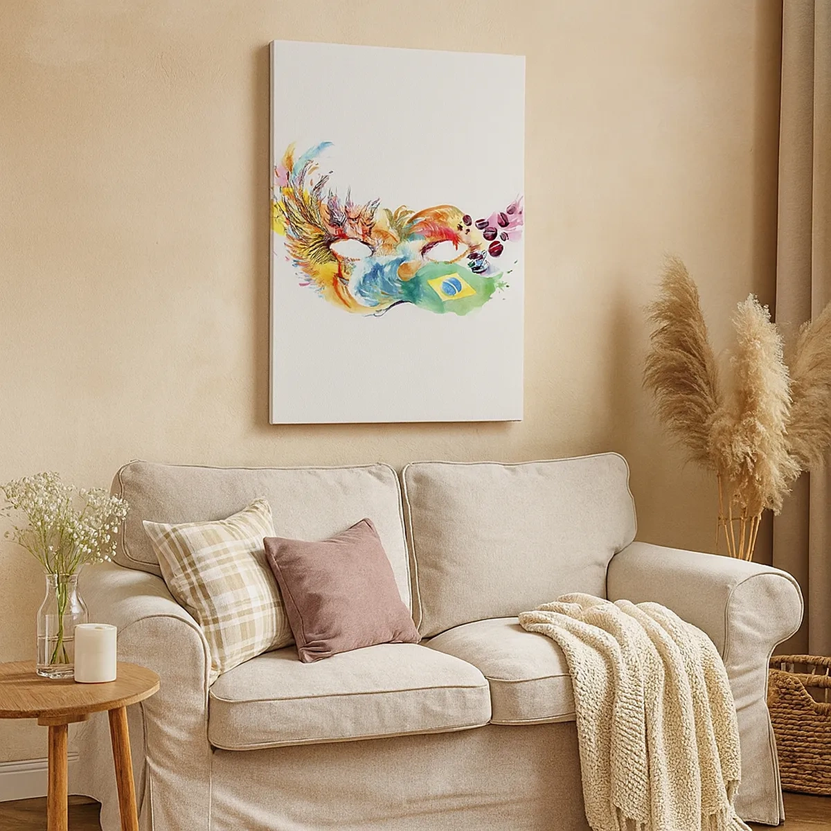 Canvastavla - Bild på duk - Brasilien hälsar välkommen med samba - 50x70 cm