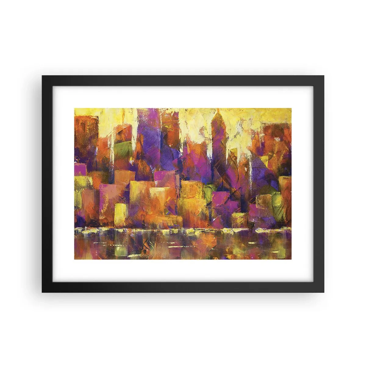 Affisch i svart ram - Metropolis komposition - 40x30 cm