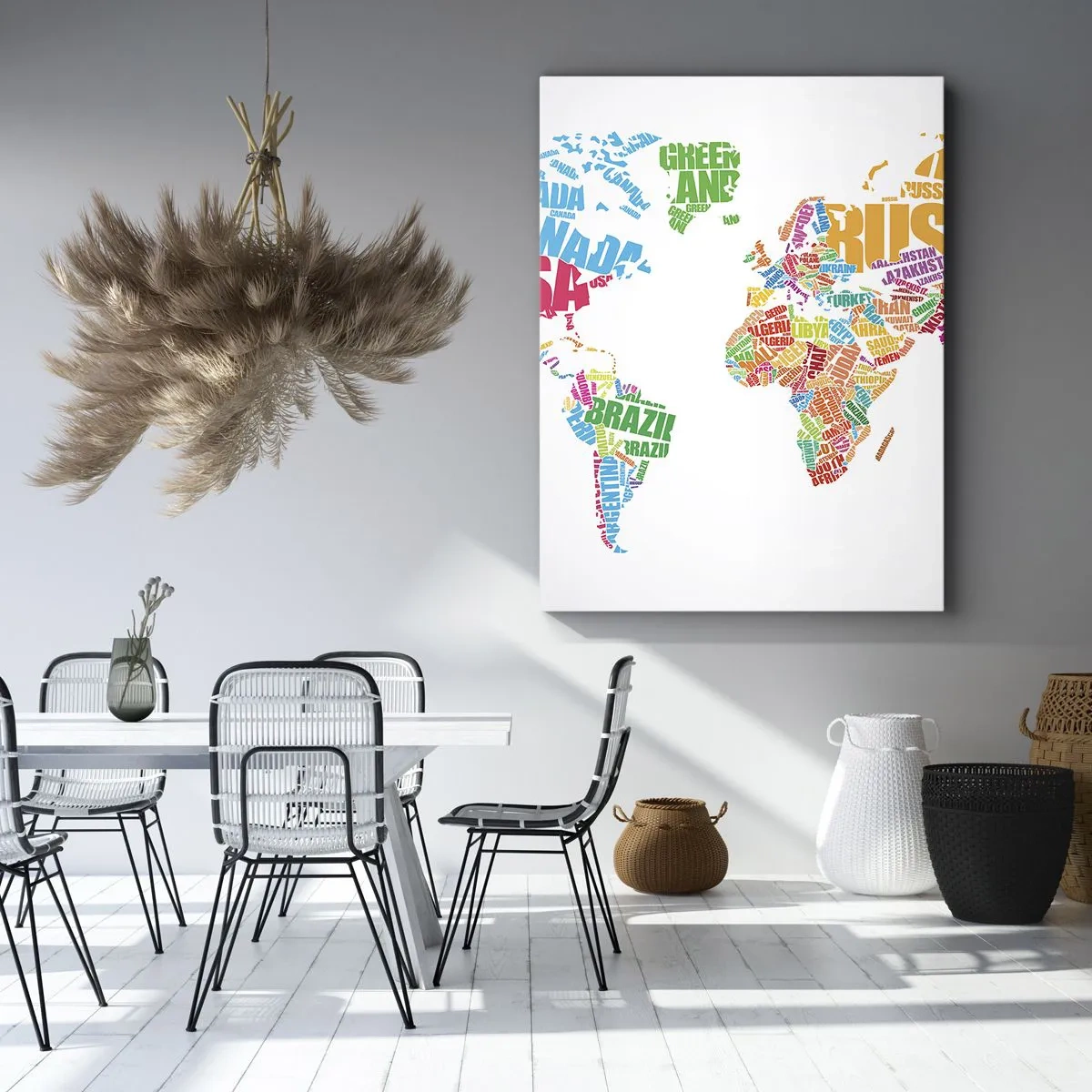 Canvastavla - Bild på duk - Jag vill lära känna alla - 55x100 cm