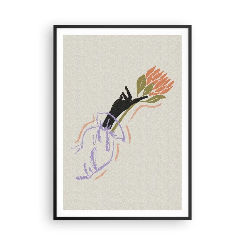 Affisch i svart ram - En systerlig beröring - 70x100 cm