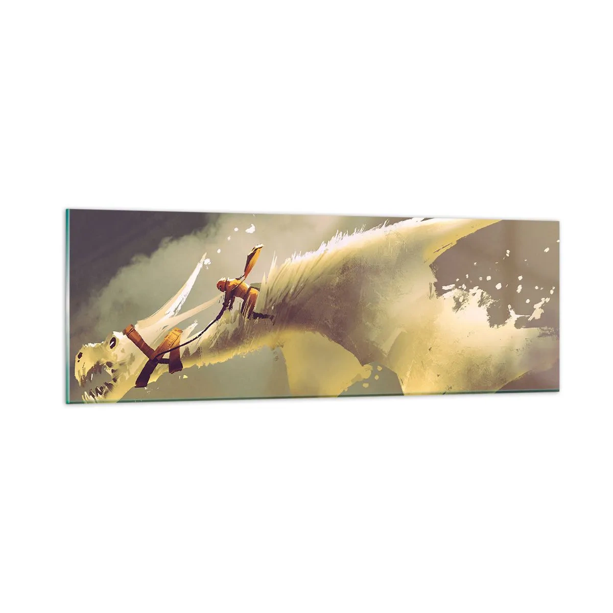 Glastavla - Bild på glas - Rädda världen - 90x30 cm