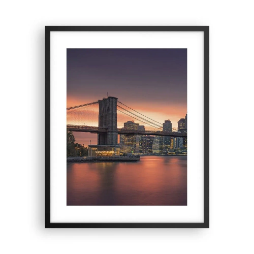 Affisch i svart ram - Doppad i lila tystnad - 40x50 cm