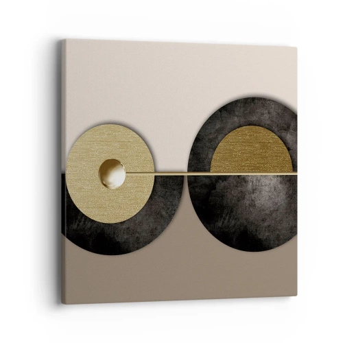 Canvastavla - Bild på duk - Variationer runt en cirkel - 40x40 cm