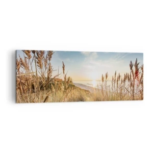 Canvastavla - Bild på duk - Nordlig strand - 140x50 cm