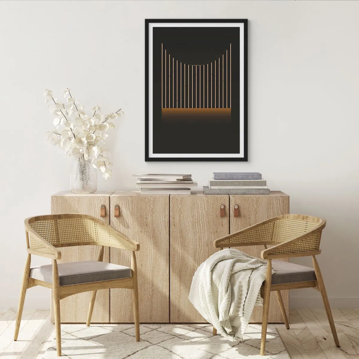 Affisch i svart ram - Utforska mörkret - 61x91 cm