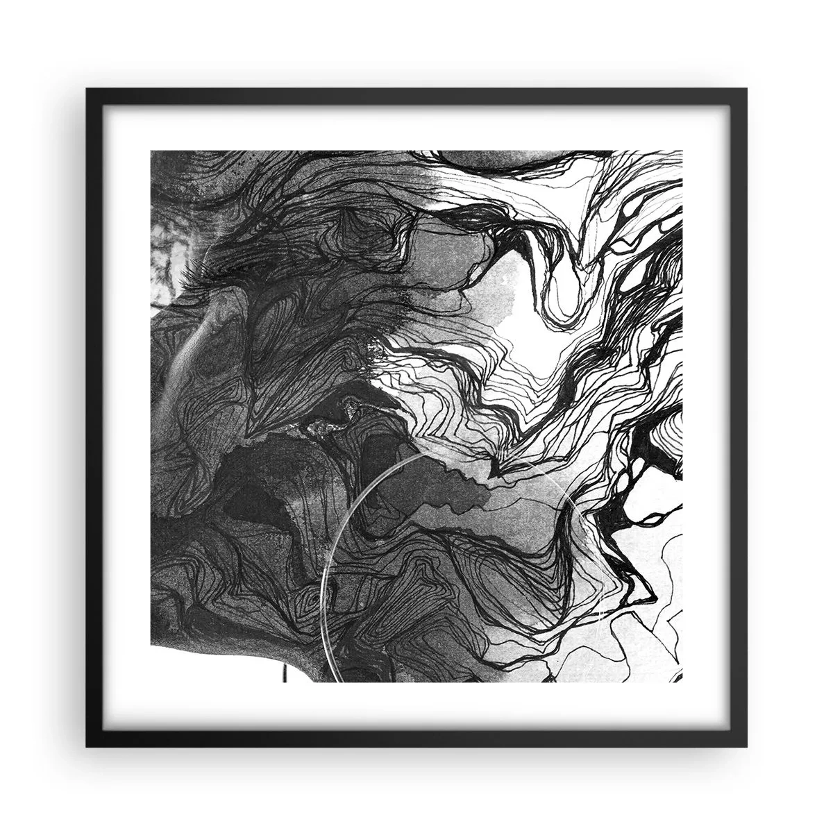 Affisch i svart ram - Tilltrasslad i drömmarna - 50x50 cm