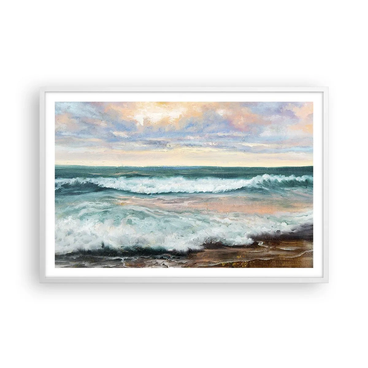 Affisch i vit ram - Här kan du släta ut din själ - 91x61 cm