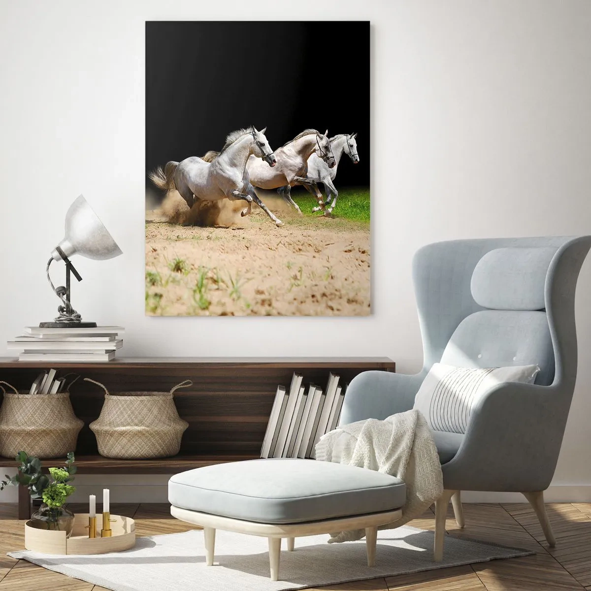 Glastavla - Bild på glas - De tre gracerna - 50x70 cm