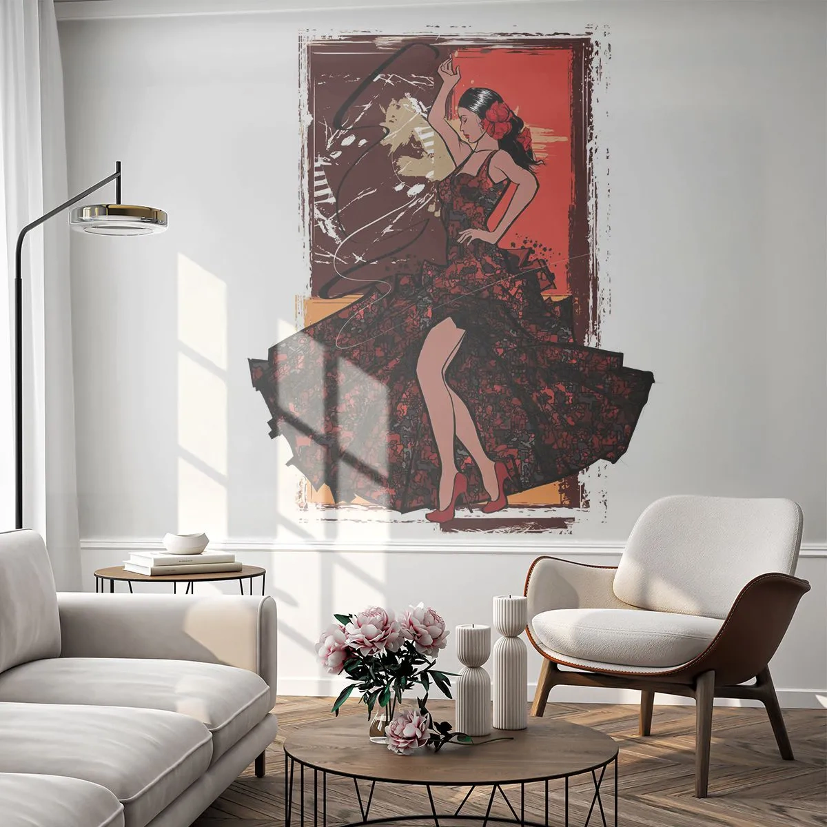 Fototapet Premium Canvas - I hjärtats takt - Dansare, Flamenco, Dansa - 200x140 cm