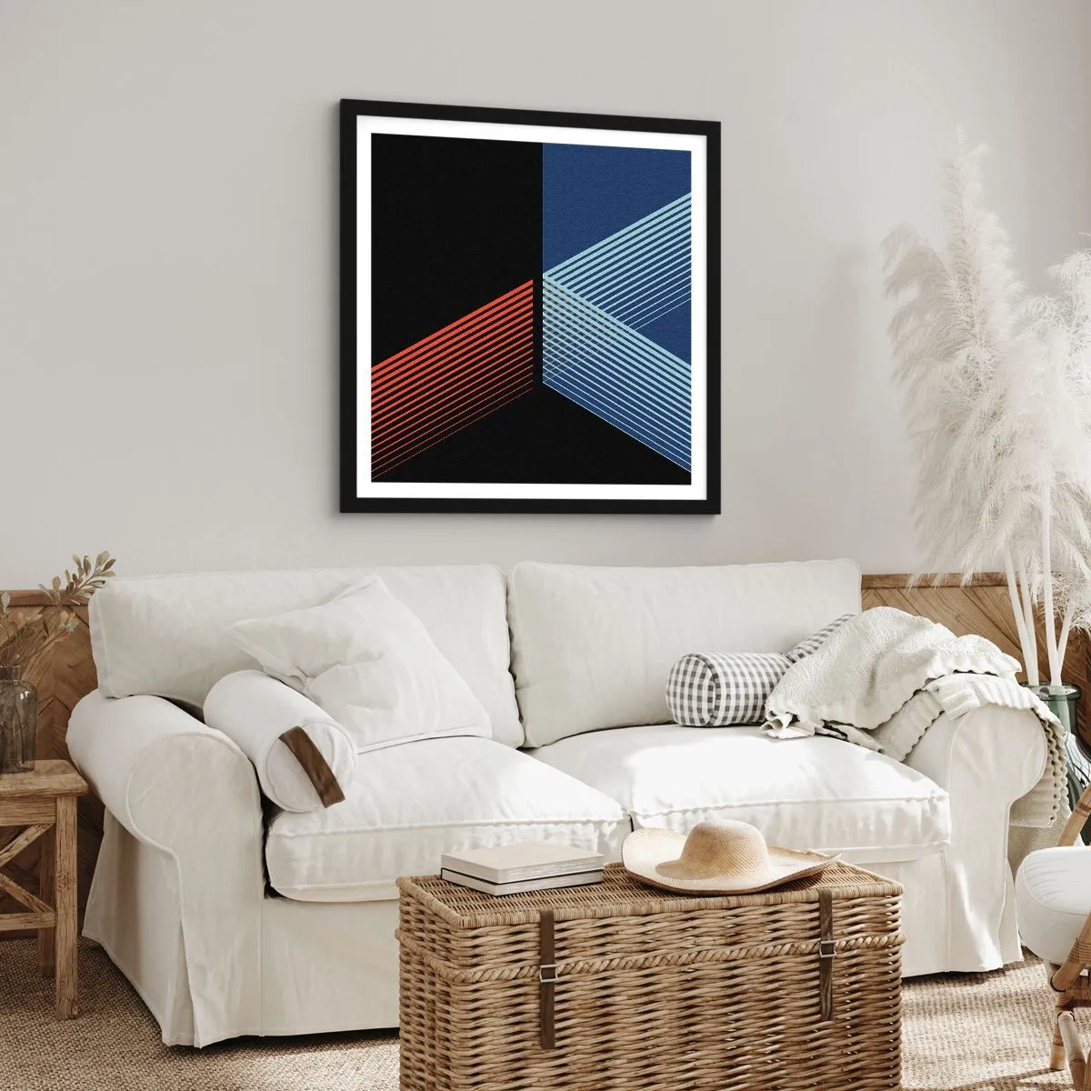 Affisch i svart ram - Enkel historia - 30x30 cm