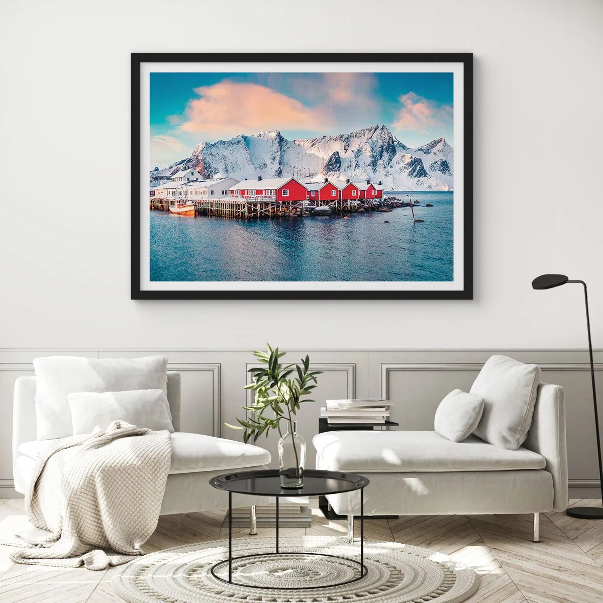 Affisch i svart ram - Nordligt gömställe - 50x40 cm