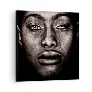 Canvastavla - Bild på duk - En tår - 60x60 cm