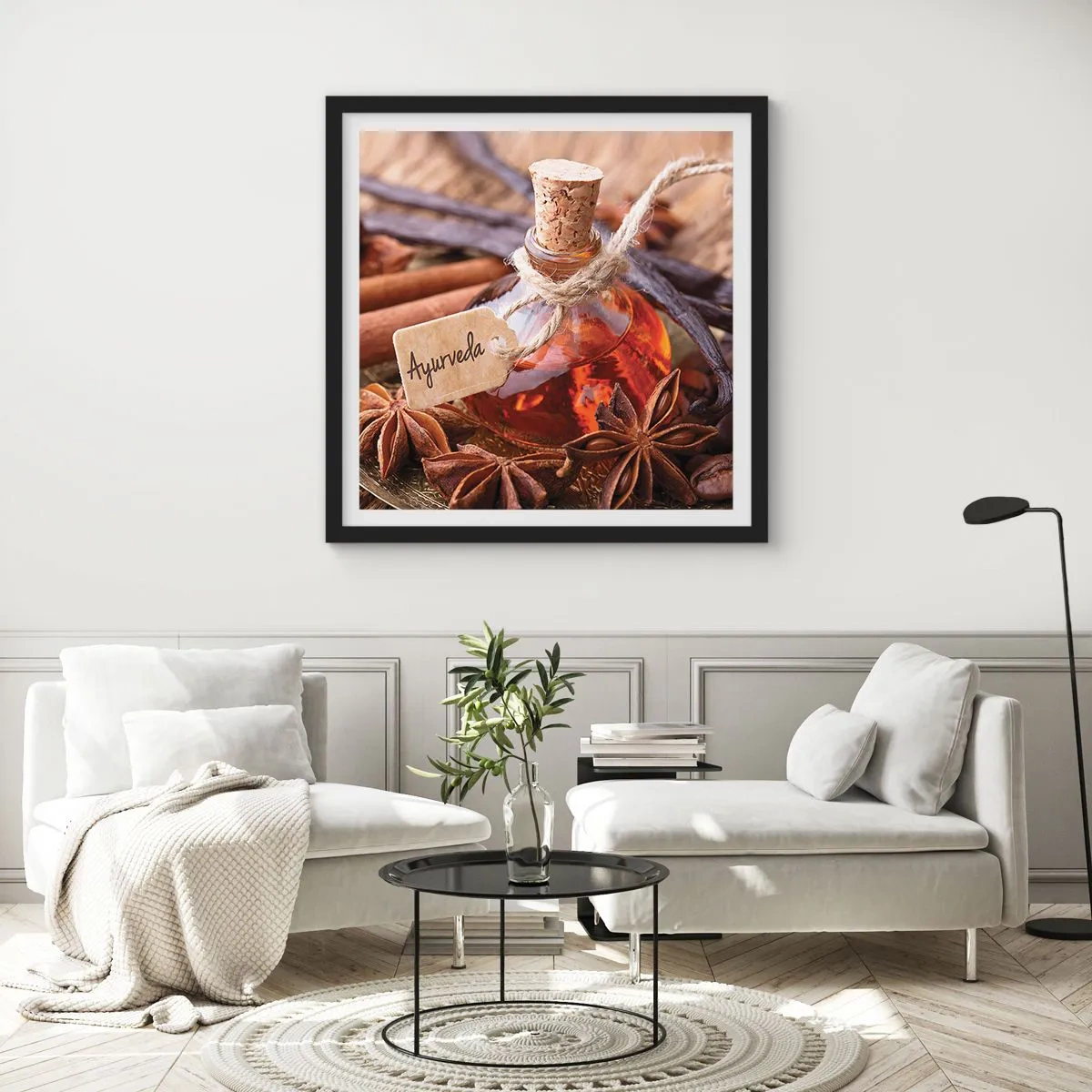 Affisch i svart ram - Mot kroppens och själens enighet - 40x40 cm