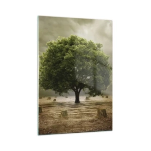 Glastavla - Bild på glas - Hela hoppet - 50x70 cm