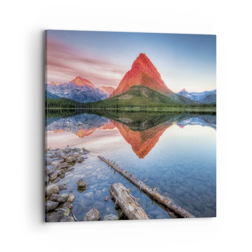 Canvastavla - Bild på duk - Glöd och kyla - 70x70 cm