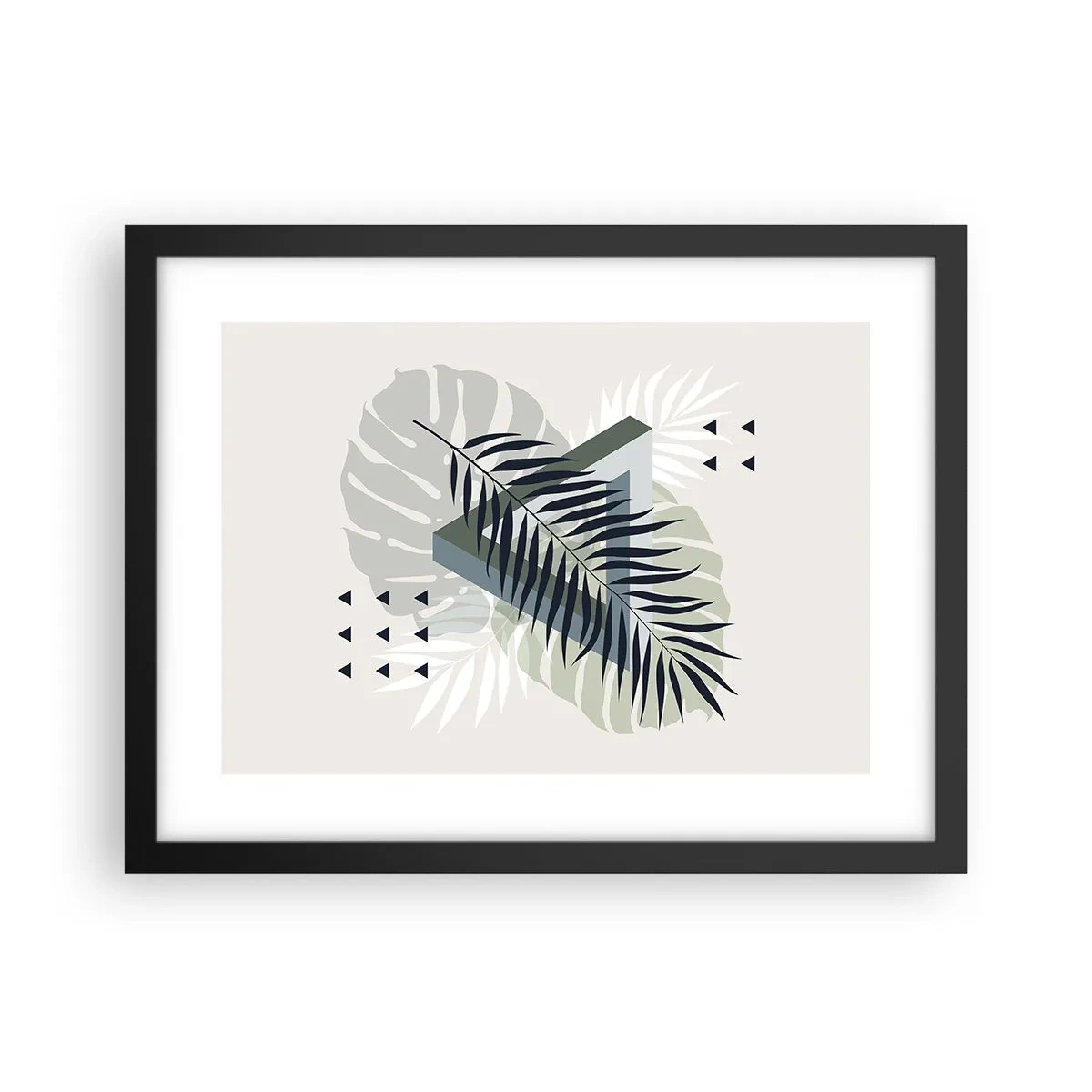 Affisch i svart ram - Natur och geometri – två ordningar? - 40x30 cm