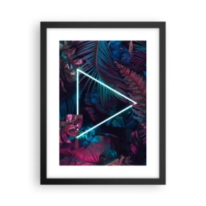 Affisch i svart ram - Trädgård i retrostil - 30x40 cm