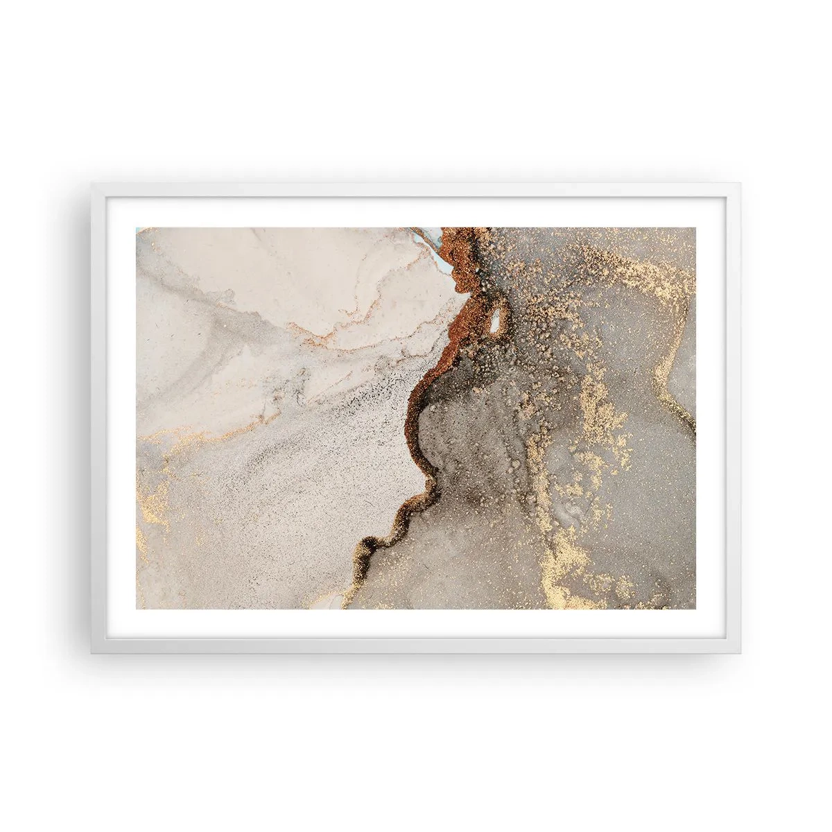 Affisch i vit ram - På färgernas gräns - 70x50 cm