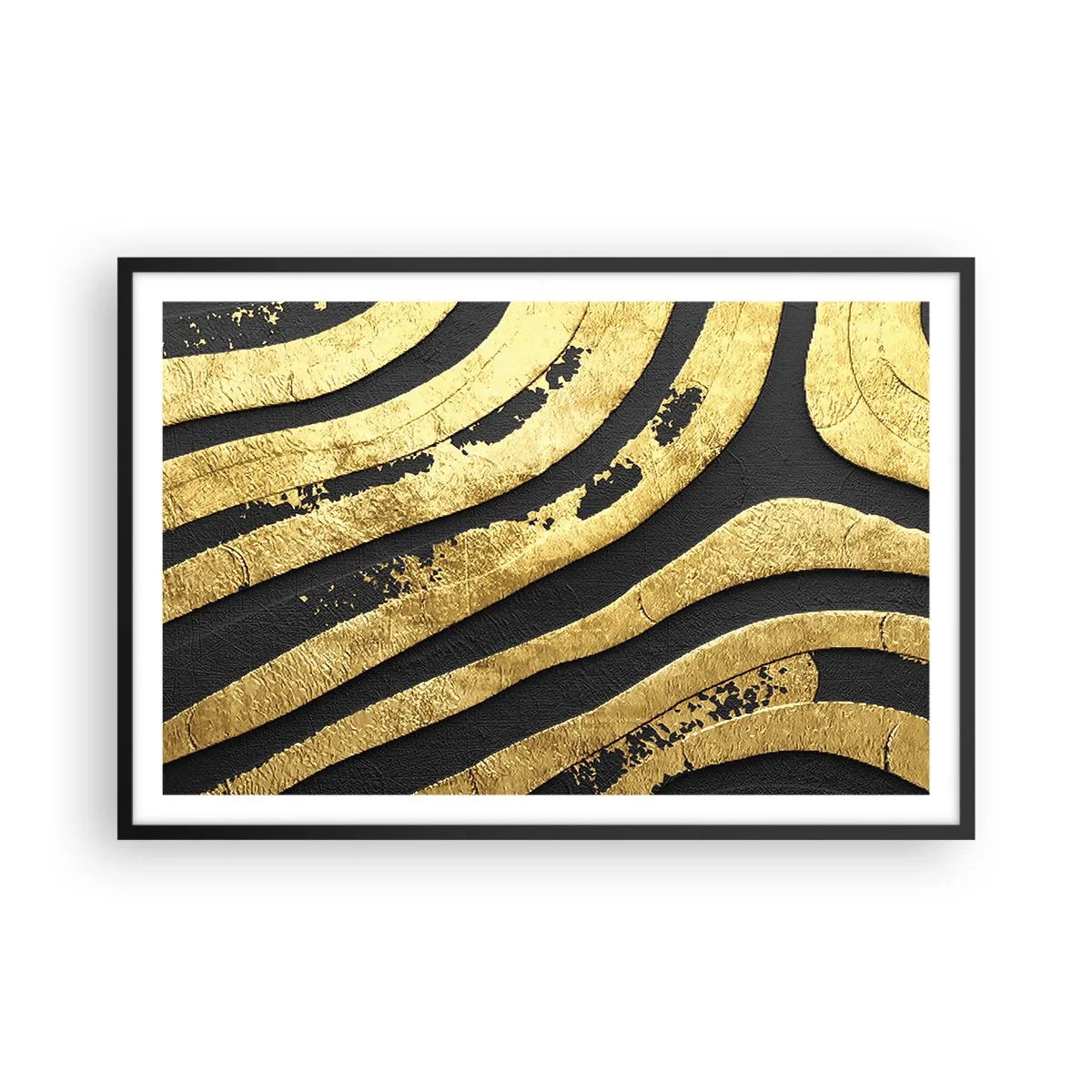 Affisch i svart ram - Allt flyter - 91x61 cm