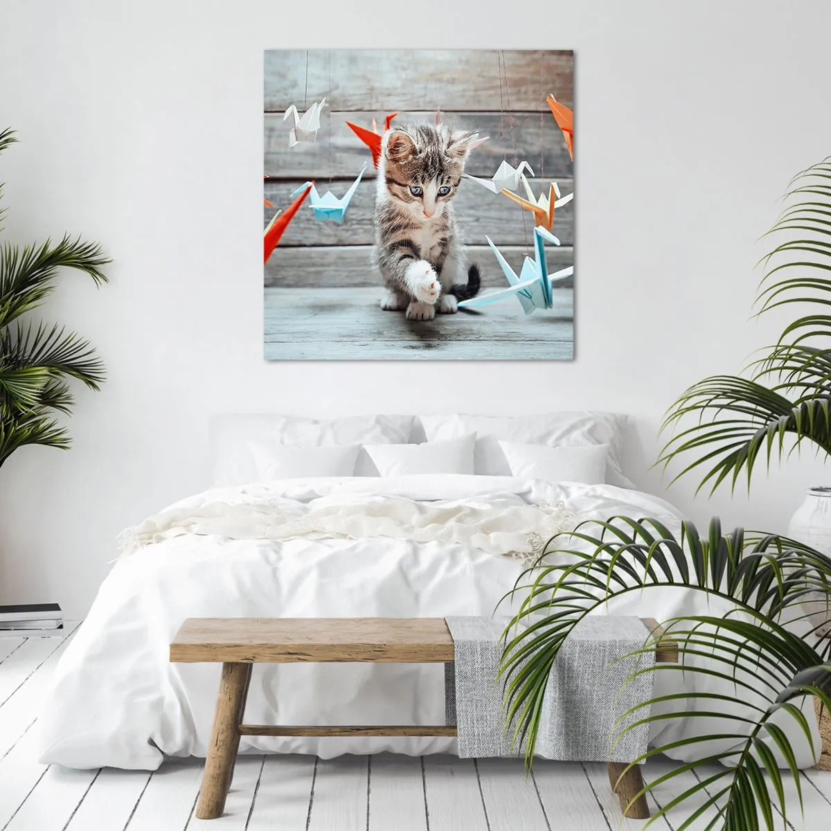 Canvastavla - Bild på duk - Första lektionen - 60x60 cm