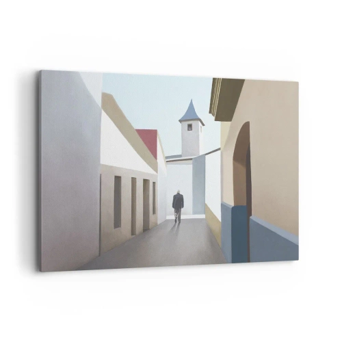 Canvastavla - Bild på duk - Solig promenad - 120x80 cm