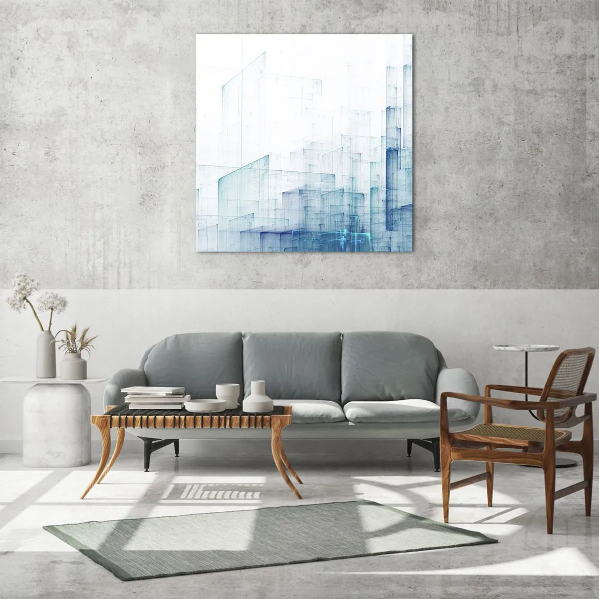 Glastavla - Bild på glas - Hur utrymmet blev till - 60x60 cm