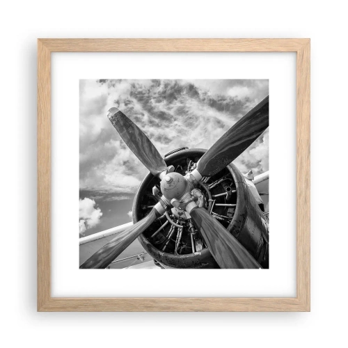 Affisch i ram av ljusek - Luftrummets härskare - 30x30 cm