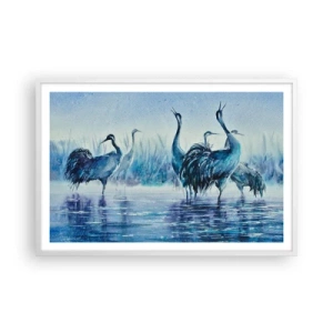 Affisch i vit ram - Morgonmöte - 91x61 cm