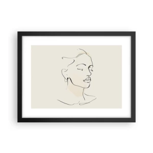 Affisch i svart ram - Säkra drag - 40x30 cm