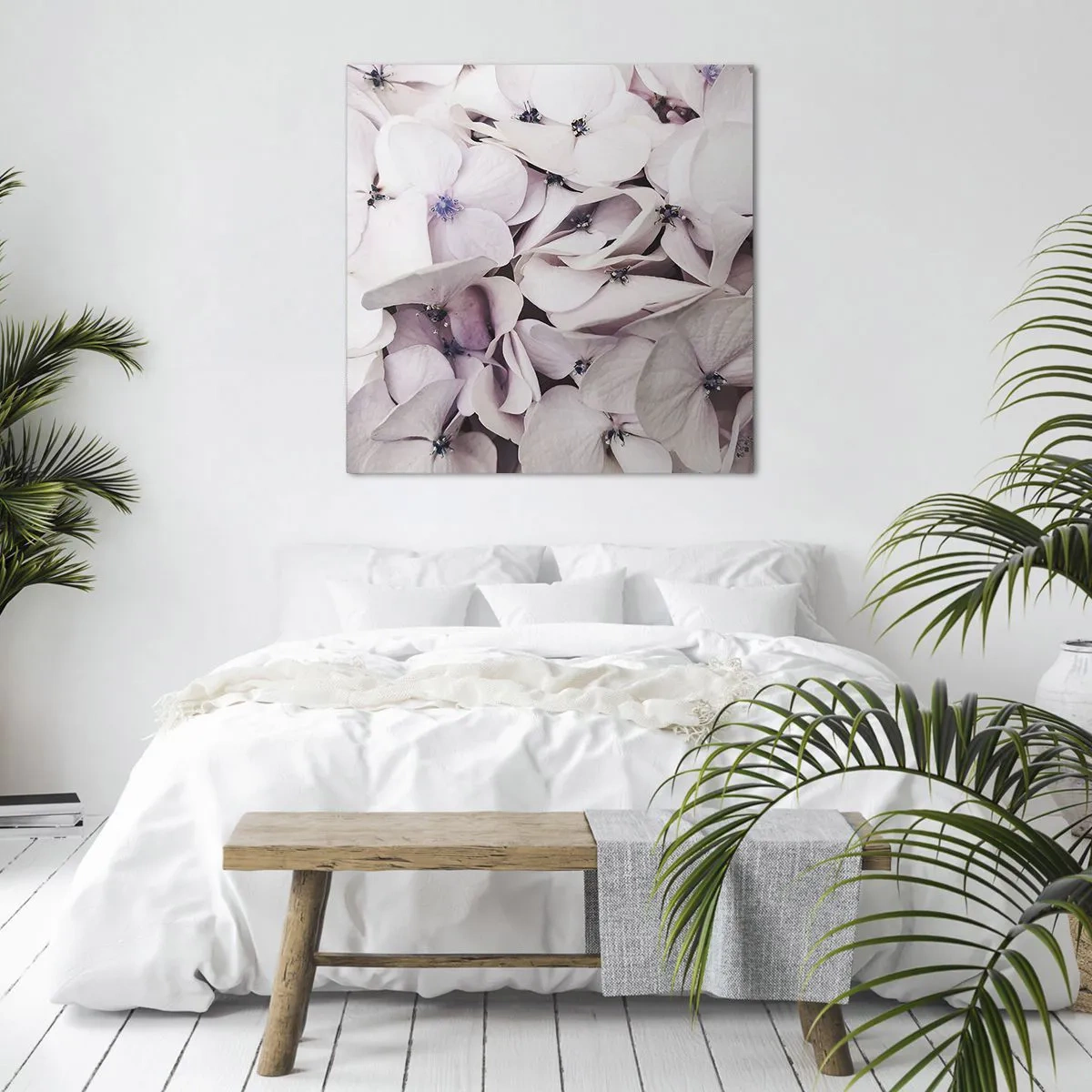 Canvastavla - Bild på duk - I en flod av blommor - 70x70 cm