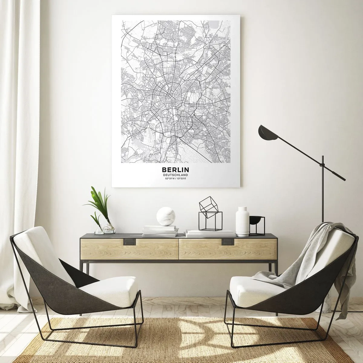 Glastavla - Bild på glas - Berlins blomma - 50x70 cm