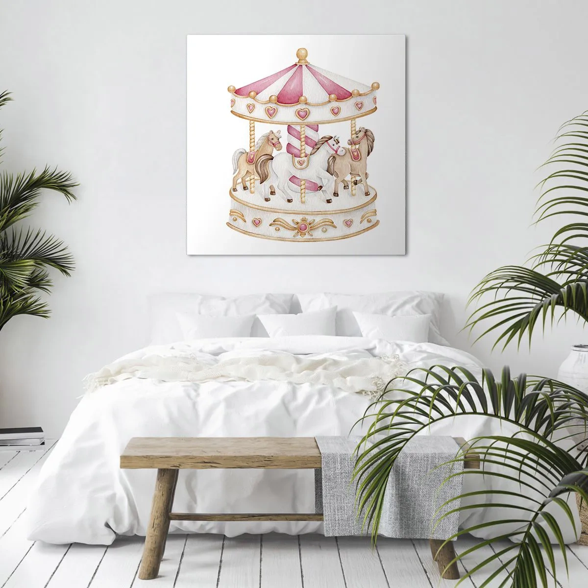 Canvastavla - Bild på duk - Barndomens ljuva värld - 60x60 cm