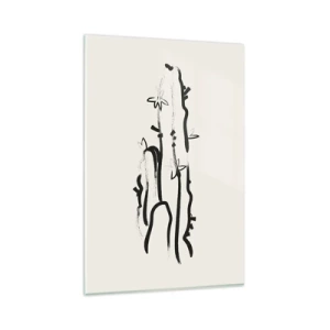 Glastavla - Bild på glas - Blommande ört - 80x120 cm