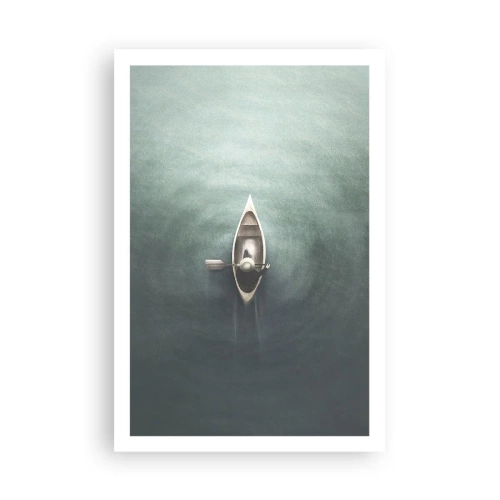 Affisch - Över en månbelyst sjö - 61x91 cm