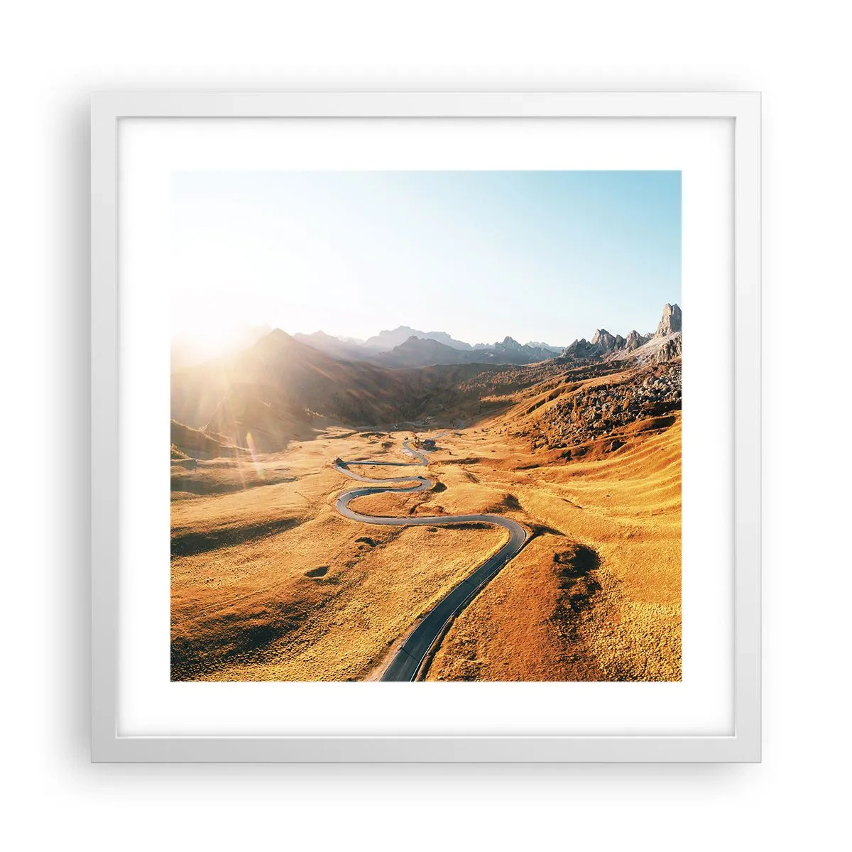 Affisch i vit ram - I gulddalen - 40x40 cm