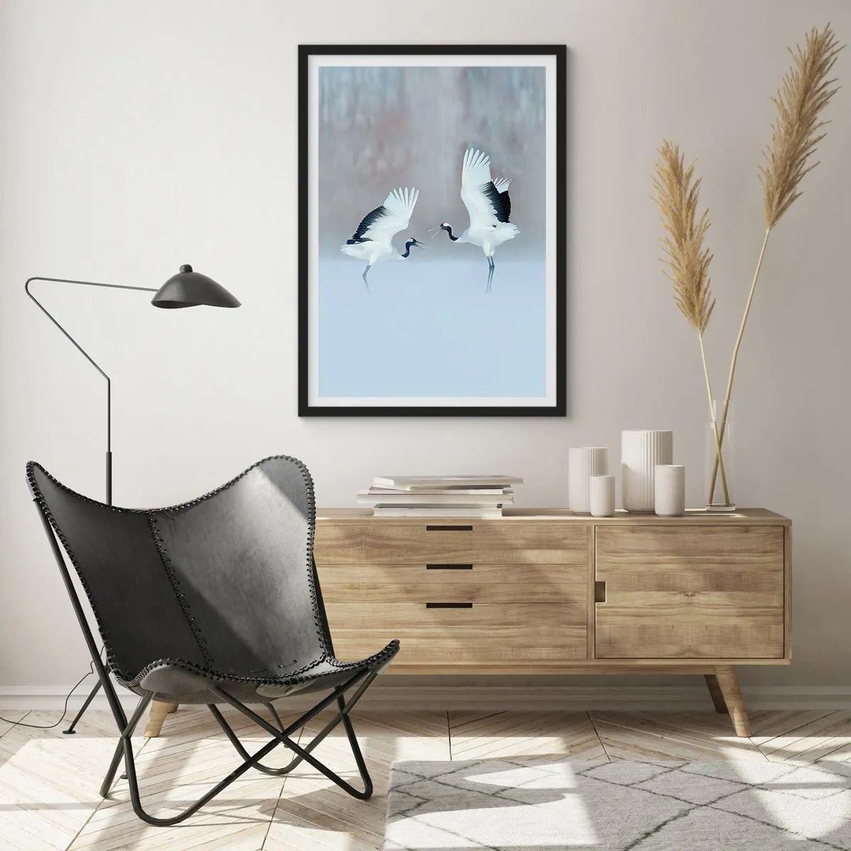 Affisch i svart ram - Dansen i dimman - 70x100 cm