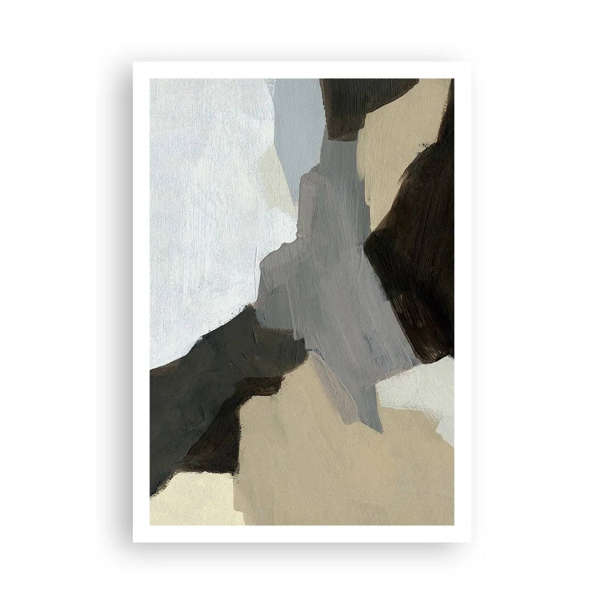 Affisch - Abstraktion: avgrening av det gråa - 70x100 cm