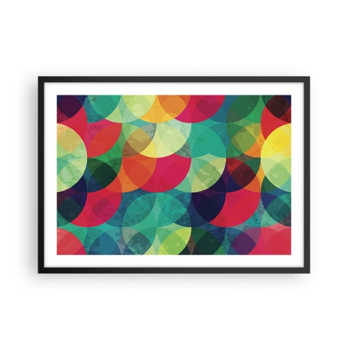 Affisch i svart ram - Regnbågsfärd - 70x50 cm