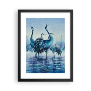 Affisch i svart ram - Morgonmöte - 30x40 cm