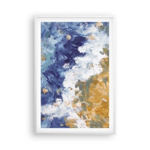 Affisch i vit ram - Elementens dans - 61x91 cm