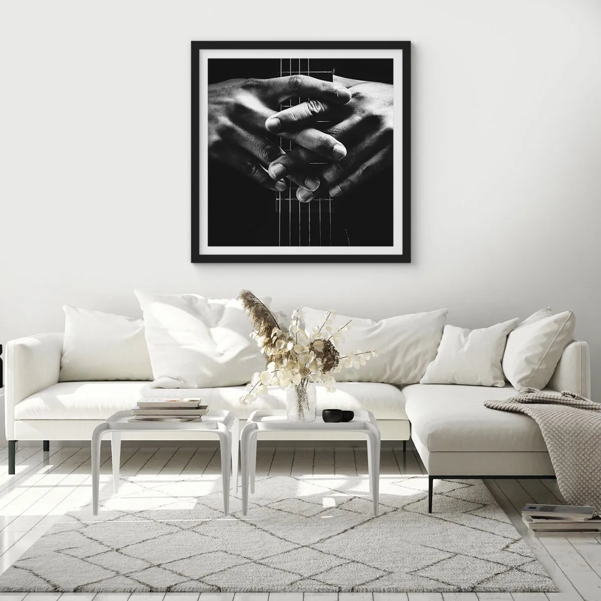 Affisch i svart ram - Artistens bön - 60x60 cm