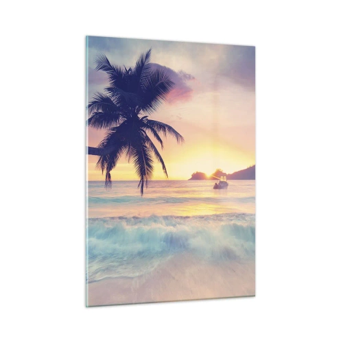 Glastavla - Bild på glas - En kväll i viken - 50x70 cm