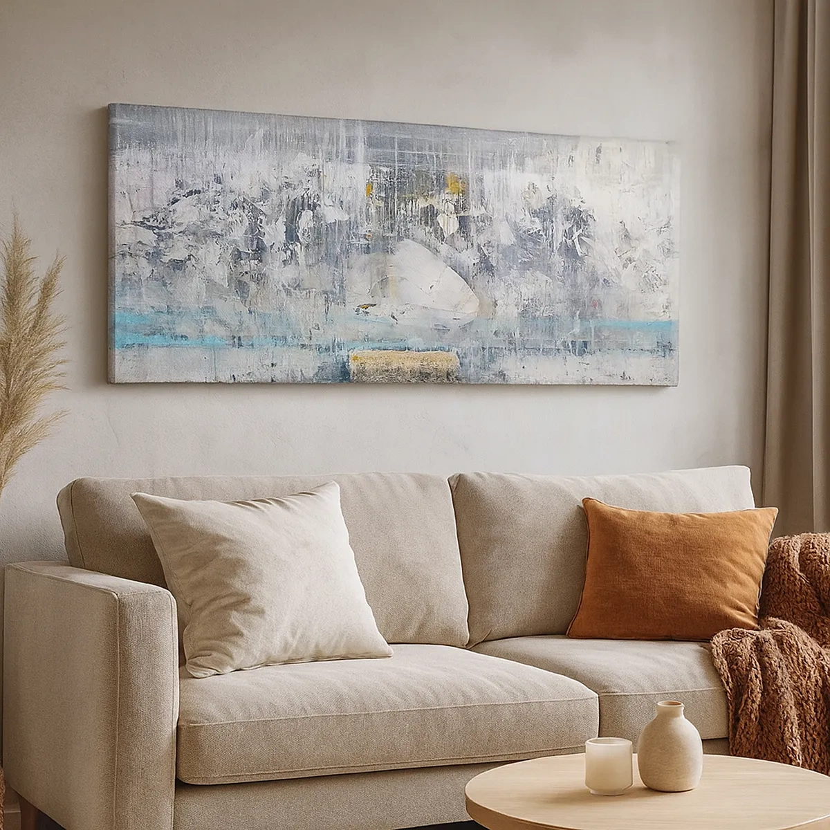 Canvastavla - Bild på duk - På is och klumpar - 30x30 cm