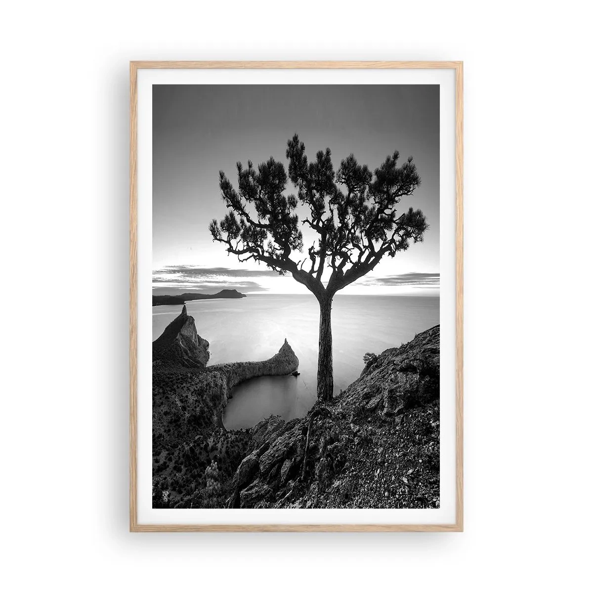 Affisch i ram av ljusek - Ro enda fram till horisonten - 70x100 cm